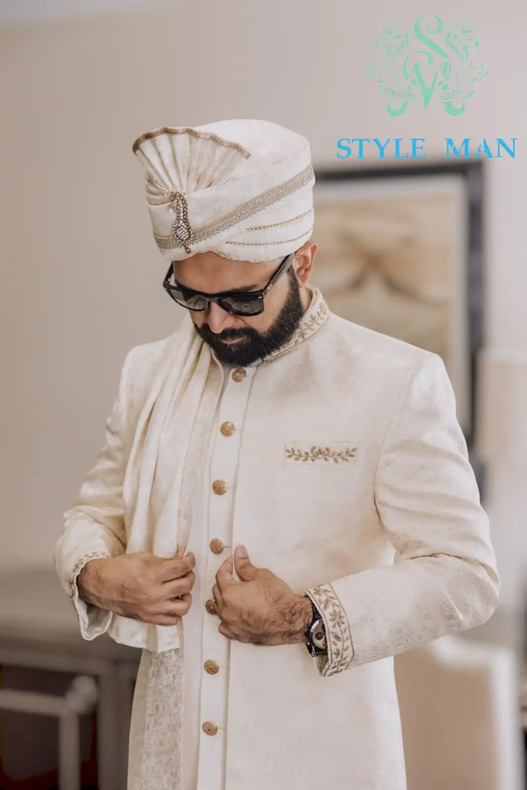 Indo western Customize wedding sherwani